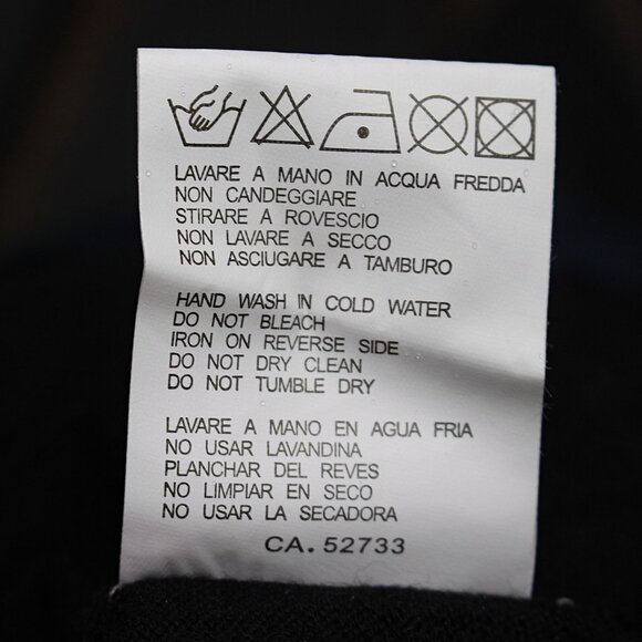 Nolita - "2 in 1" Cotton Cashmere Sweater Dress, Black + Blue Lace Inset, Large - Picture 8 of 9